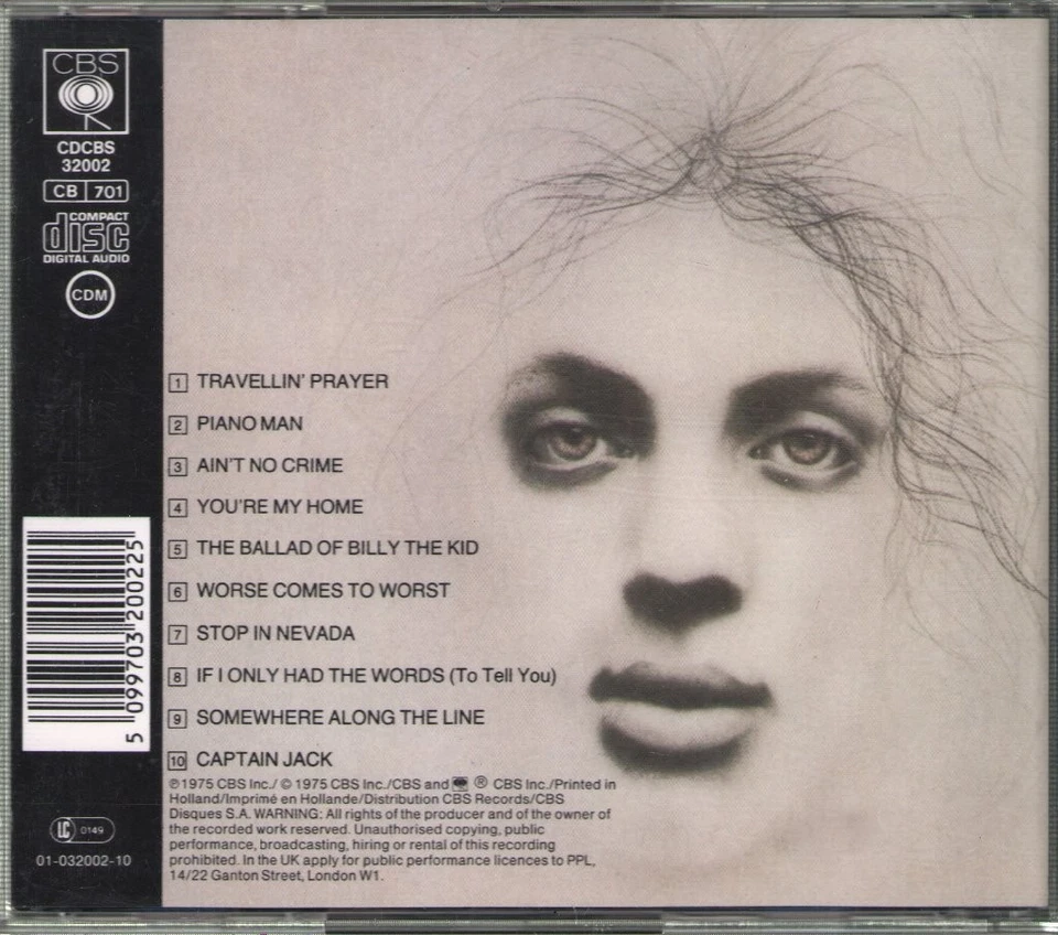 Billy Joel Piano Man CD Europe Cbs with outline CBS logo on disc 4683332 - Bild 2 von 2