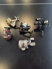 Lot Of 5 Fishing Reels Abu Garcia 4600C3 Frabill Shakespeare Browning & More
