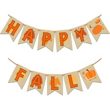 Happy Thanksgiving Fall Party Banner Decoration