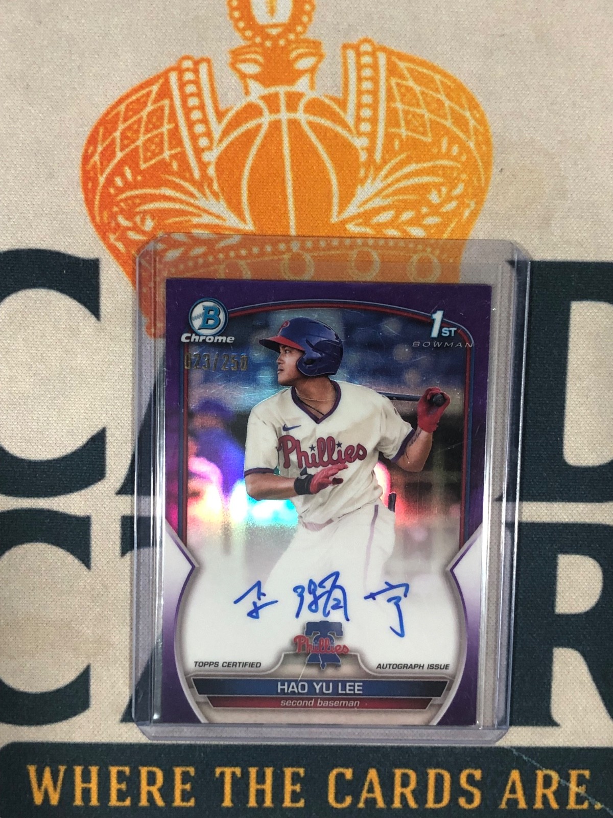 2023 Bowman Chrome HAO YU LEE Bowman 1st Purple Refractor Auto /250