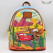 Loungefly Disney Pixar Cars Lightning McQueen and Mater Mini Backpack New
