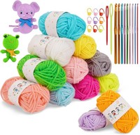 HäKelgarn Set 12 Farben 10G Baumwolle Acrylwolle FüR AnfäNger Handarbeit