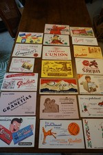 lot 20 buvards publicitaires anciens Chocolat (114) advertising blotters