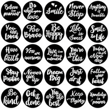 25 Pieces Inspirational Word Stencil, Reusable Motivational Stencils for Pain...