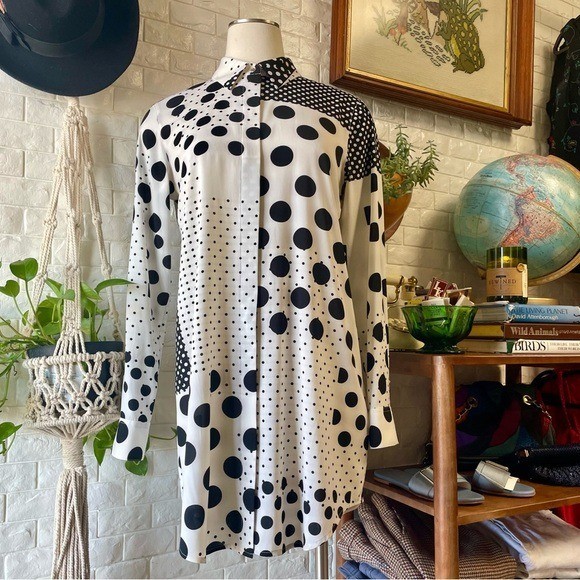 Calvin Klein Polka Dot Panel Patchwork Print Shir… - image 2