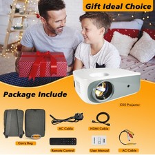 Native 1080P 4K Projector 9500L WiFi Bluetooth Home Theater Gift HD, US Shipping