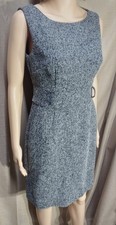 Banana Republic Womens Size 2 Black White Tweed Sheath Dress Lined Pockets
