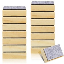 Gueevin 24 Pcs Mini Chalk Board Erasers Bulk Wood Felt Small Blackboard Erase...