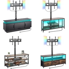 45/48/52/60" TV Stand with Mount for up to 75" TVs w/ Drawer/LED Light/Cabinet