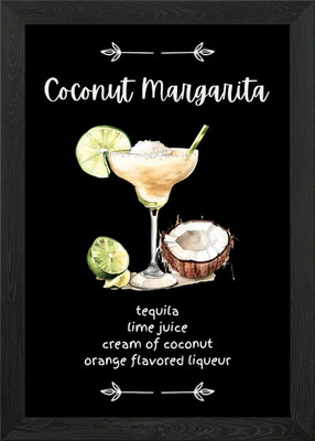 Kokosnuss Margarita Cocktail Gerahmtes Wandbild Poster Leinwanddruck Bild