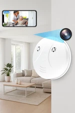 WiFi Camera Disguised as a Smoke Detector Night Vision 1080p Rechargeable