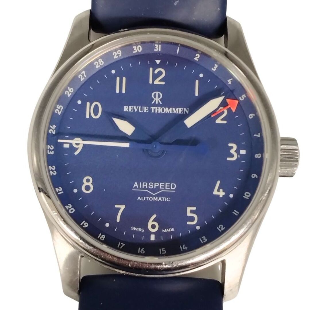 Revue Thommen Airspeed Automatic Watch Mens Silver Blue Used from Japan From Jap image 2