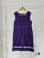 New Look, woman's purple, party, cocktail, occasion satin dress size 16
