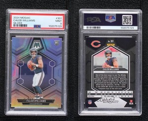 2024 Panini Mosaic Rookies Silver Prizm Caleb Williams #301 PSA 9 MINT Rookie RC