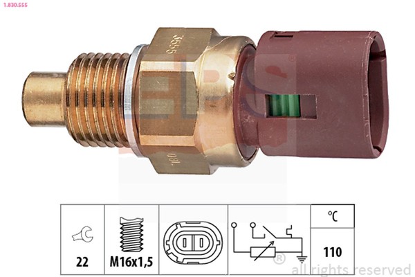 KüHlmittel Wasser Temperatur Sensor EPS 1.830.555 FüR Movano Renault Master Opel-image