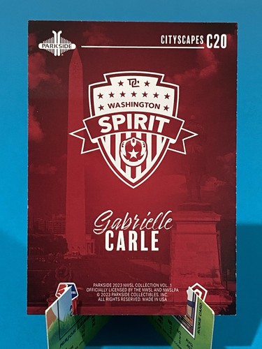 Gabrielle Carle 2023 Parkside NWSL Volume 1 Cityscapes #C20 Foil Insert Spirit - Picture 2 of 2