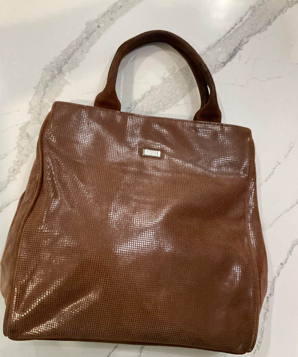 Vintage suede&Leather Hand Bag. by David Dart #884 View 4