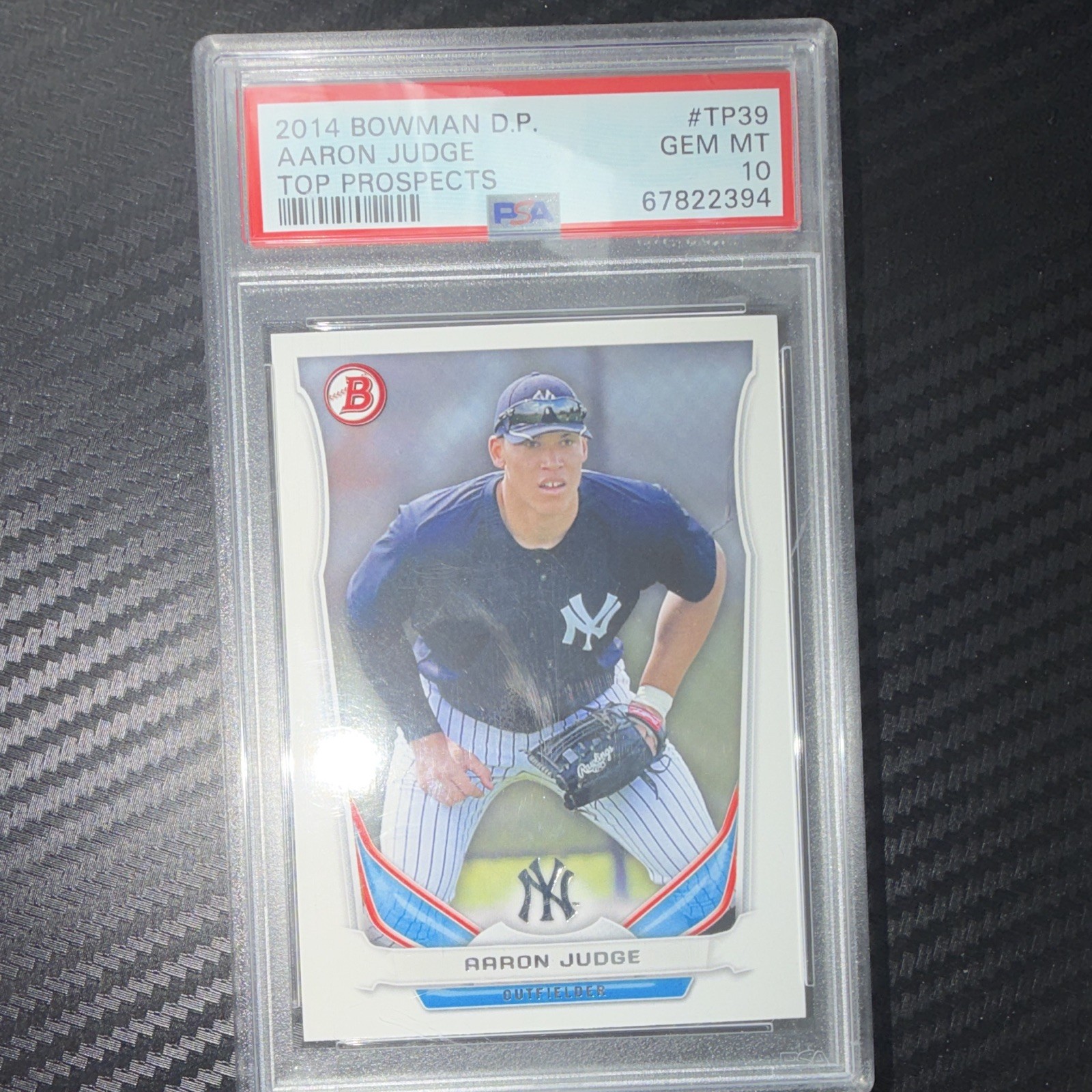 Topps 2014 Bowman Draft Top Prospects Aaron Judge Rookie Insert #TP-39 PSA 10