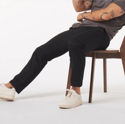 Perk Mens Feel Good Chino Pants Size 32x30 Black Stretch NWOT