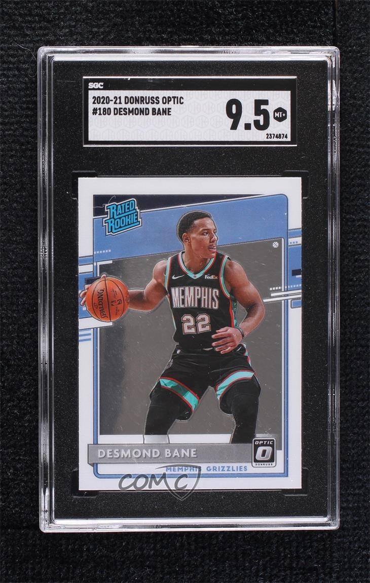 2020-21 Panini Donruss Optic Rated Rookie Desmond Bane #180 SGC 9.5 Mint+ 02ez