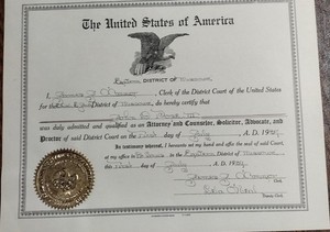 Eastern District of Missouri 1937 Document Signed