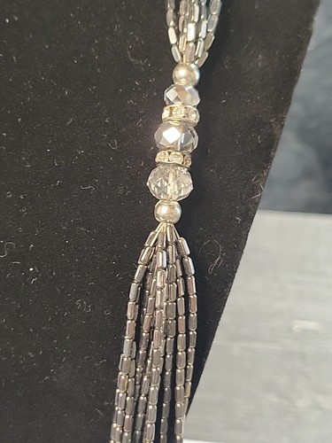 Chicos Multi Strang drapierte Kette Halskette Silber & Rotguss Ton 26" + 3,5" lang - Bild 2 von 7