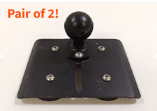 Lot of 2 RAM Mount Rectangular 4" x 6.5" Plate w/ 1.5 inch Ball - Strong Magnets
