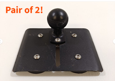 Lot of 2 RAM Mount Rectangular 4'' x 6.5'' Plate w/ 1.5 inch Ball - Strong Magnets