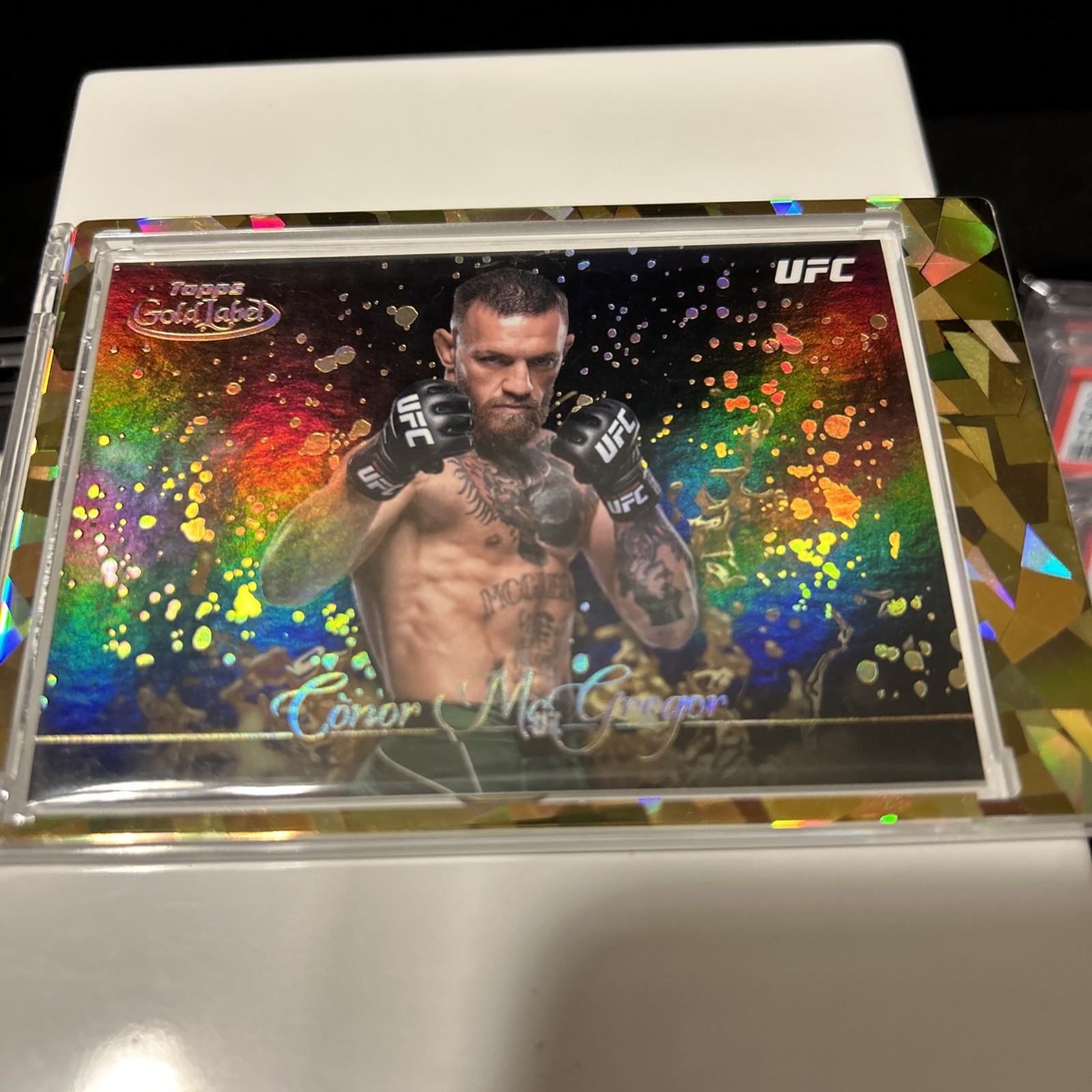 Conor McGregor 2024 Topps Gold Label UFC Gold Splatter Case Hit SSP 🔥