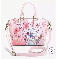NEW IN BAG Loungefly Disney Stitch Satchel Scrump Cherry Blossoms Floral Purse