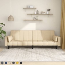 Schlafsofa 2-Sitzer mit 2 Kissen Schlafcouch Sofabett Tagesbett Gästebett Couch