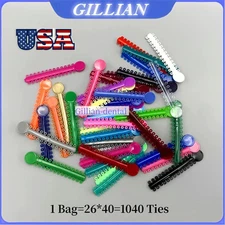 Dental Orthodontic Ligature Ties Braces Elastic Rubber Bands Mixed Color 1040pcs
