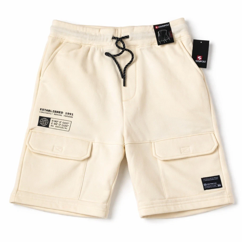 Southpole Pantaloncini Jogger Uomo Con Tasche Cargo - Modello Crotch Drop, Tessuto Twill Mimetico, Vita Elastica Con Cordino, Casual Estivo