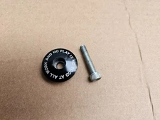 Vintage 1-1/8" Gary Fisher "All Work And No Play" Headset Top Cap Black + Bolt