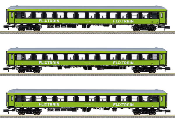 Minitrix 15462 3-Tlg. Schnellzugwagen-Set Flixtrain, Ep. Vi, Spur N Neu Trix-image