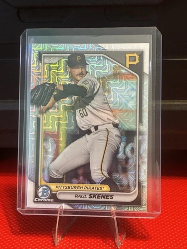 2024🔥Bowman - Chrome Prospects Paul Skenes #BCP-125 Mojo Refractor (RC)