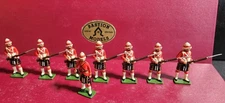BASTION MODELS QUEENS OWN CAMERON HIGHLANDERS 1882 SOLDIERS VTG SET OF 8 NIB