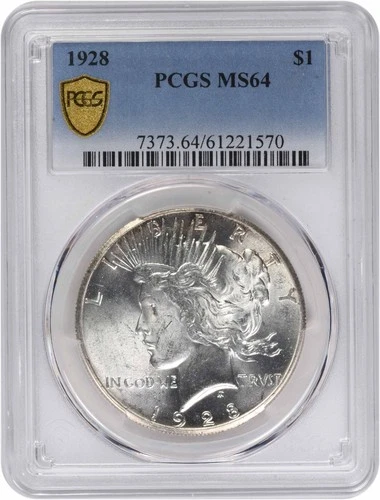 1928 Peace Silver Dollar MS64 PCGS