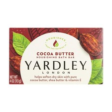 Yardley London Nourishing Bath Soap Bar Cocoa 1 Count 4 Ounce , Cranberry