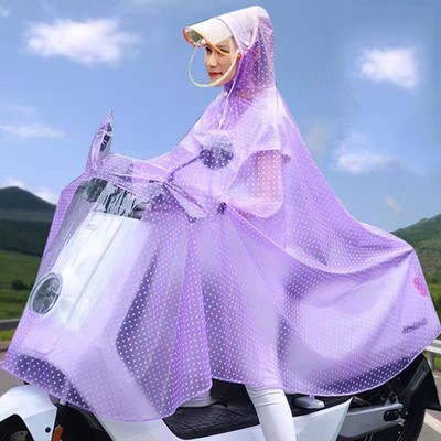 EFUTURE Poncho Pluie Imperméable avec Capuche Pour Motos (Vélos) Randonnées camping Double