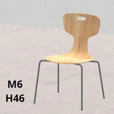 Sedia Cucina Soggiorno Impilabile in Legno h 46 cm Legno Giglio Wood arredaLAB
