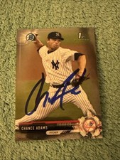 2017 1st Bowman Chrome Prospects #BCP31 Chance Adams (RC) IP Signed NY Yankees