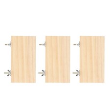 3 Pcs Bird Cage Accessories Perch Stand Exercise Platform Wooden