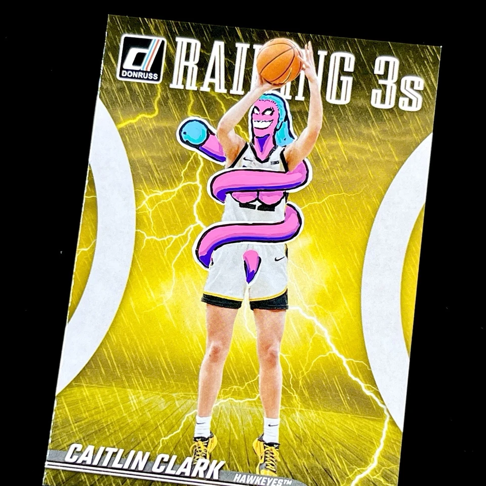 1/1 CAITLIN CLARK RC 🔥 RAINING 3S ROOKIE SSP 🔥 NUEVO PENINI: UNO DE UNO ARTE Foto 3 de 4