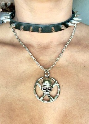 Skull Hot Topic Choker Necklace Choker Skull Pendant Necklace Set
