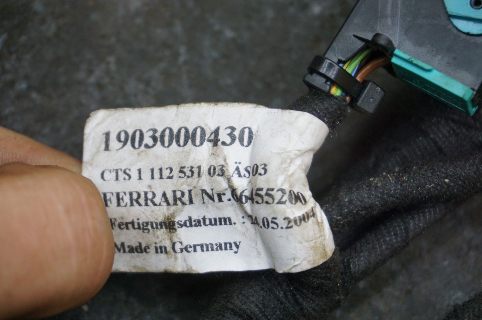 Convertible Roof Top Wiring Wire Harness 66455200 Ferrari 360 Spider 430 *Note*