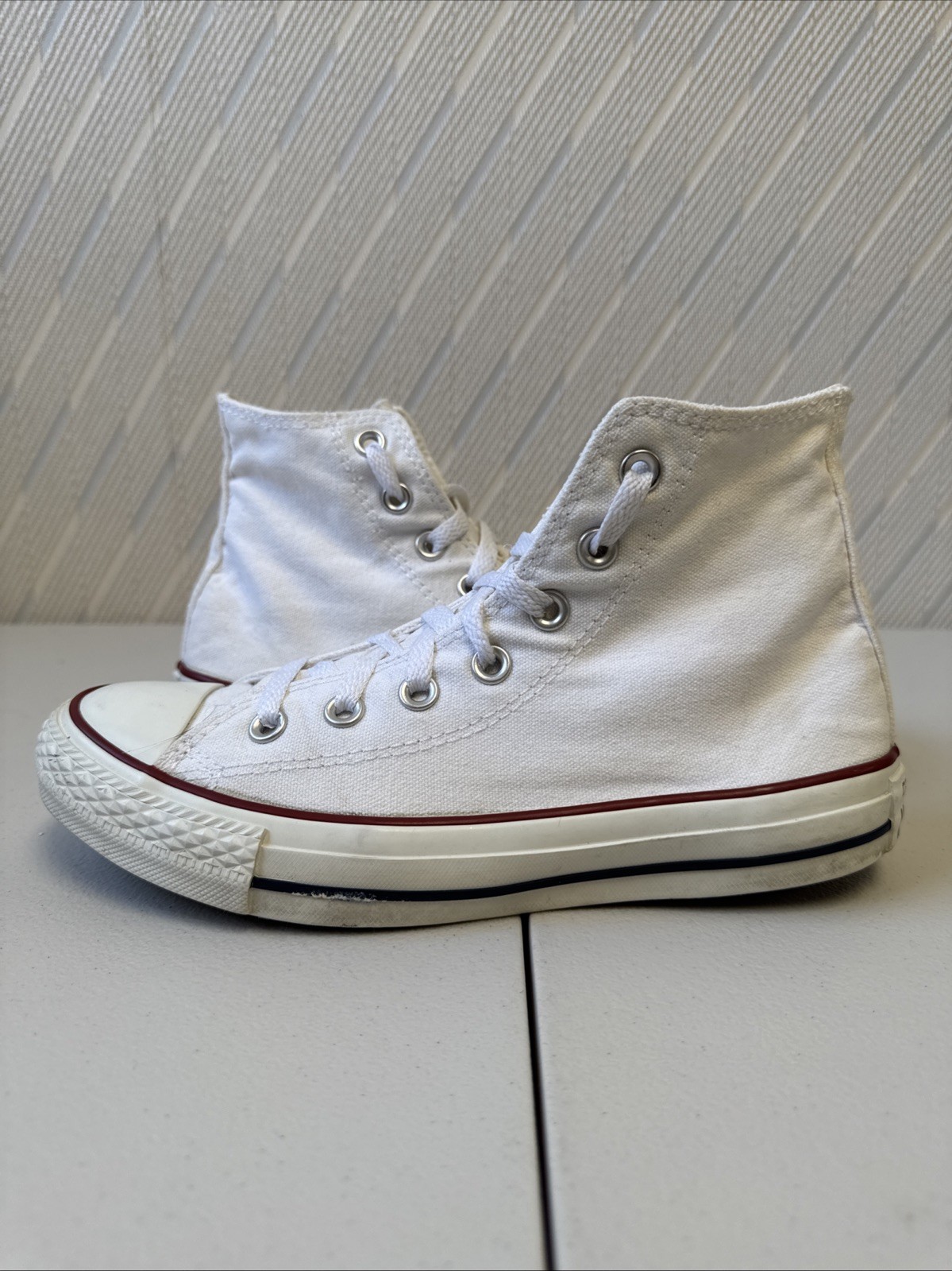 Converse All Star Hi Optical White High Top Canvas Shoes Men's US 5 M7650