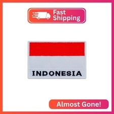 Indonesia Flag Embroidered Iron On Patch Applique Jakarta Bali
