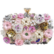 Evening Bag Beaded Clutch Purses for Women Flower Clutch Floral Purse Handbag...