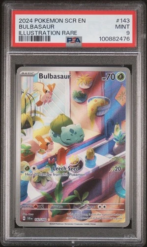 Bulbasaur 2024 Pokemon SCR EN Illustration Rare PSA 9 #143